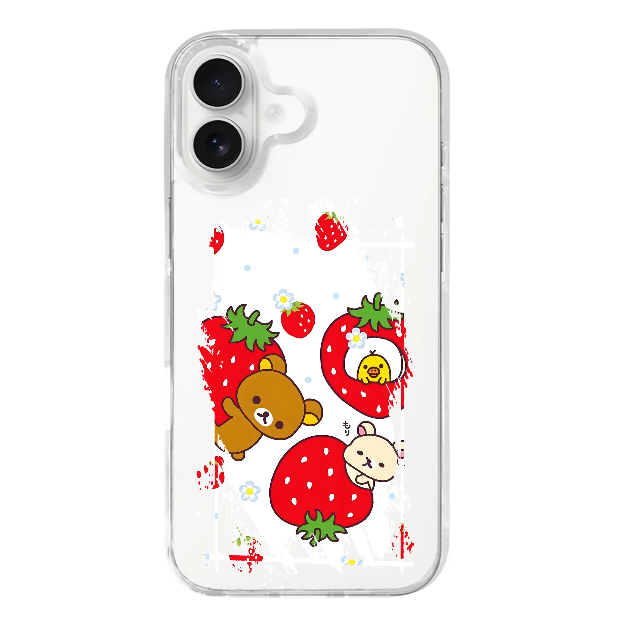 リラックマ (Rilakkuma) グッズ リラックマ (Rilakkuma) - iPhone 17シリーズ 透明スマホケース – 薄型・耐衝撃・精密フィット保護カバー